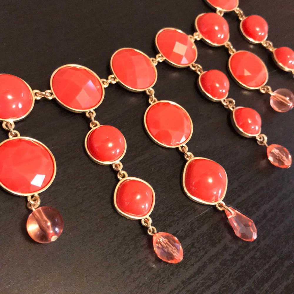 Coral Statement Necklace - Picture 2 of 2